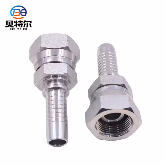 Conector de manguera hidráulica hexagonal doble hembra Bsp recto uno